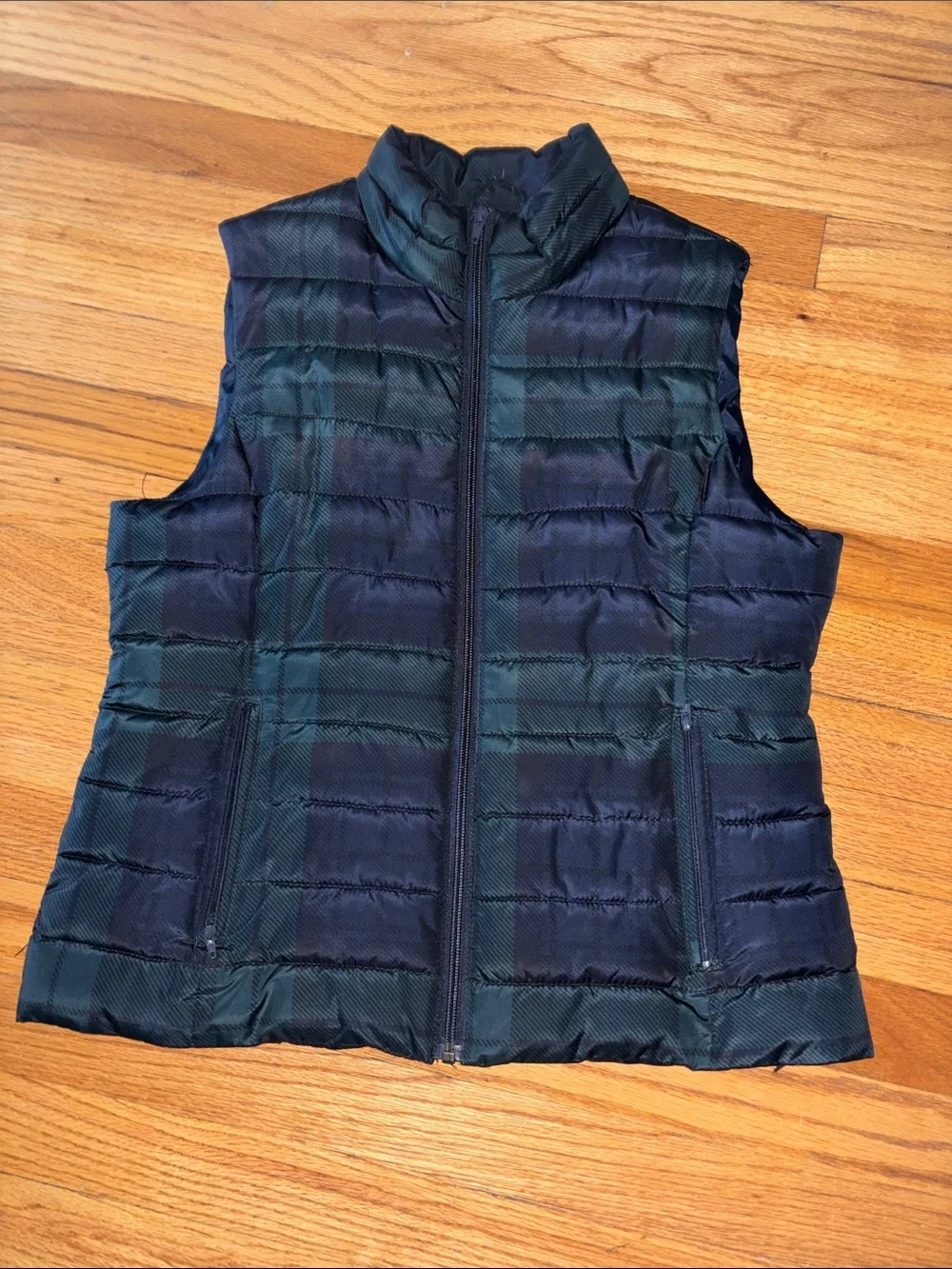 Awesome Black Watch Plaid Quilted Vest